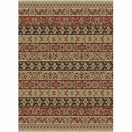MAYBERRY RUG 5 ft. 3 in. x 7 ft. 7 in. Home Town Voltare Area Rug, Ivory HT9981 5X8